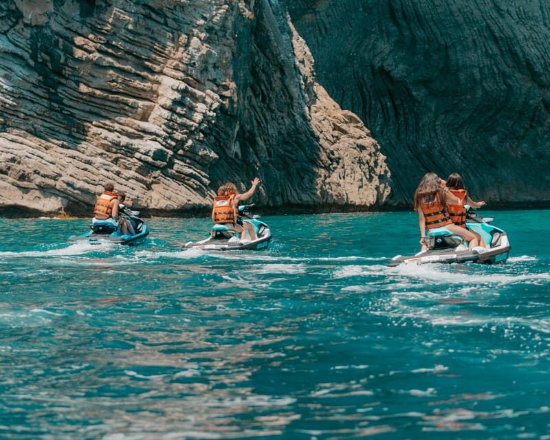 Alcudia: JetSki Tour Coll Baix beach & Caves (free Photos) - Coll Baix swim stop: where the water quality is the star