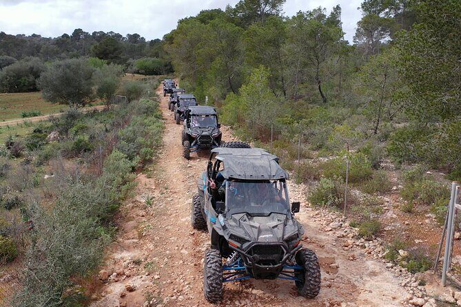 Buggy 2-seater and 4-seater Off-On Road Tour in Mallorca - 542-Meter 360° Panorama Break at Monti-Sion
