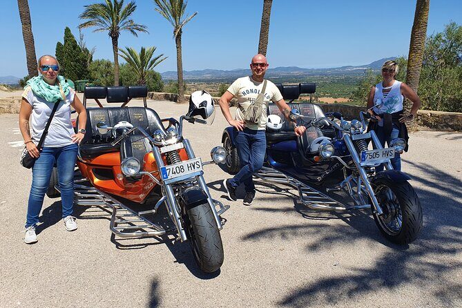 Cala Millor Trike Tour !! Driving licence class B Sufficient - The trike format that makes this tour feel like a real day out