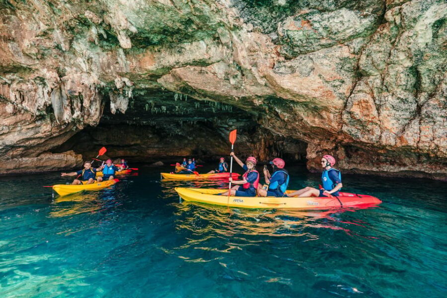 Cala Varques: Guided Sea Caves Kayak & Snorkeling Expedition - The adrenaline add-ons: cliff jumping and scrambling (conditional)