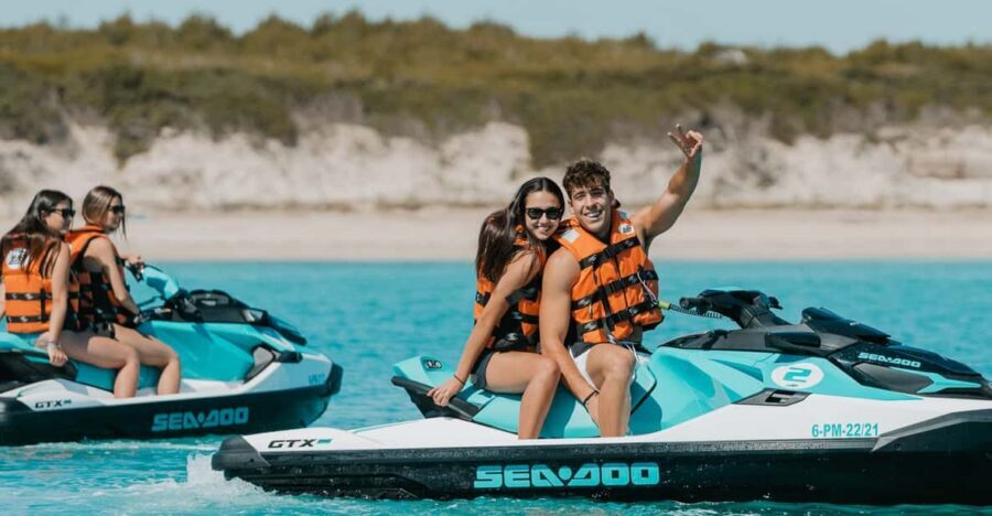 Can Picafort: Guided Playa de Muro Jet Ski Tour with Photos - Meeting at GOJET: Get Ready Without Making It Complicated