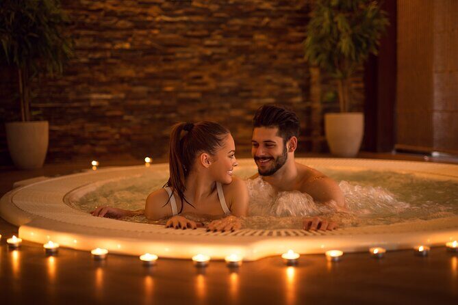 Couples massage with private jacuzzi, cup of cava and SPA entry at Eurotel - Spa entry at Mallorca Wellness Spa: indoor pool, hydromassage, sauna, and steam