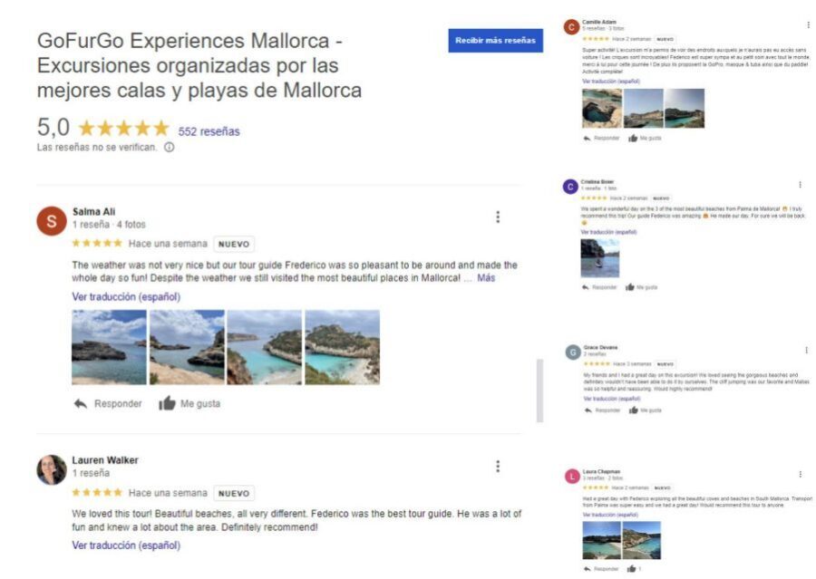 Experinence Cala Agulla / Molto with Paddlesurf and snorkel - Pickup and timing: what the 8 hours feel like