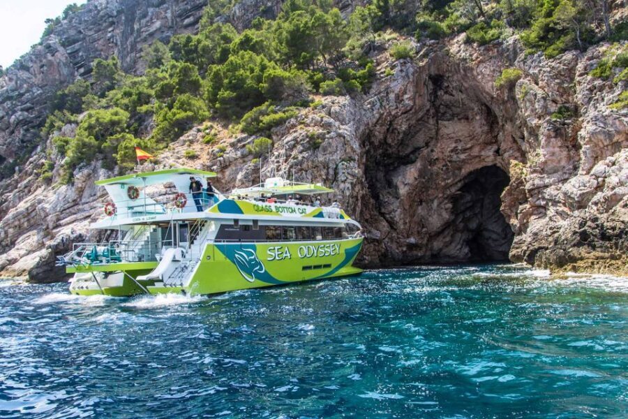 From Cala Millor: East Coast Glass-Bottom Boat Trip - From Cala Millor’s Shore to the East Coast in One Ticket