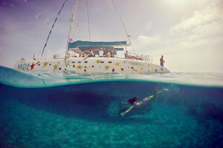 From Colònia de San Jordi : Catamaran Cruise to Es Trenc - Sailing Past Cap Salines: What the Cruise Portion Feels Like
