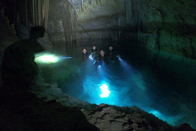 Hidden Mallorca: Sea Caving Adventure - Inside the caves: stalactites, stalagmites, and sweet-water cool-offs
