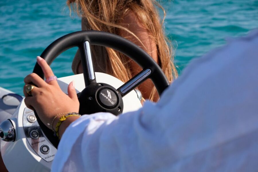 Mallorca. Boat Rental . Dare to explore - Colònia de Sant Jordi: Swim Time With a More Lively Beach Area