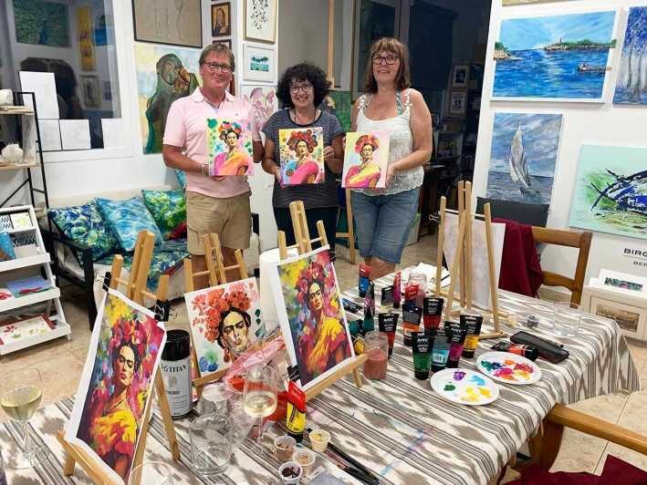 Mallorca/Porto Cristo: Paint your own Frida Kahlo - What You Actually Paint: Pre-Drawn Lines, Skin Tones, and Color Areas