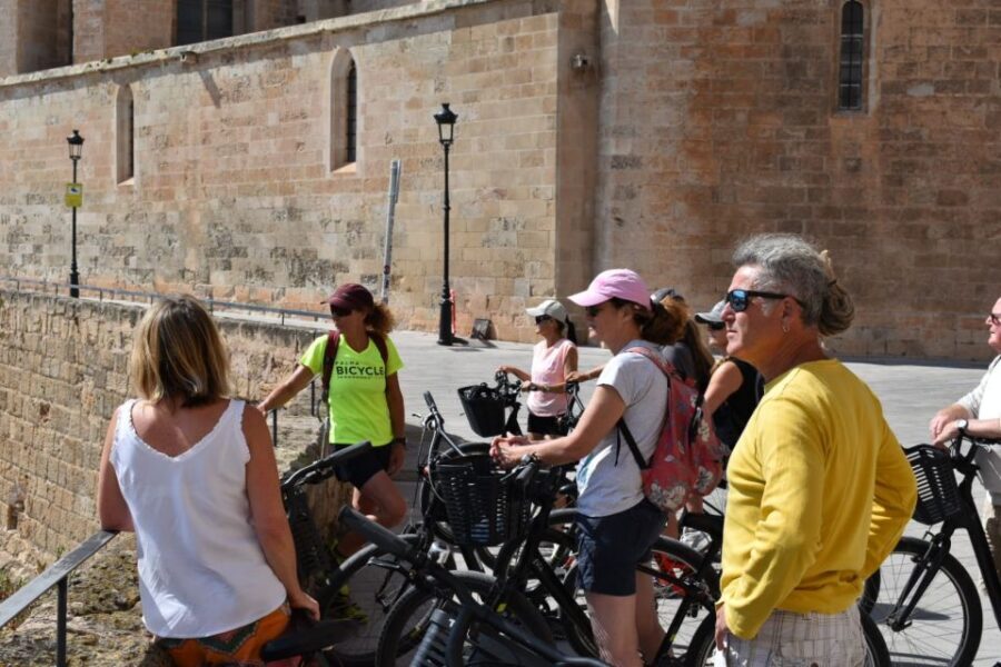 Palma de Mallorca: Guided Bicycle Tour - Riding the seafront bike lane toward La Seu Cathedral