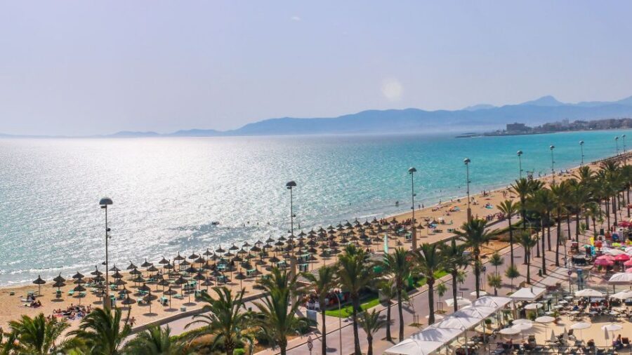 Palma de Mallorca: Palma and Playa de Palma - The pivot to El Arenal and Playa de Palma at 1:15 pm