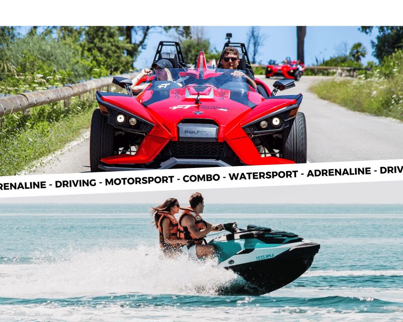 Peguera: Racing Car Drive and Jet Ski Combo Tour - Puerto Portals: where the route slows down for style