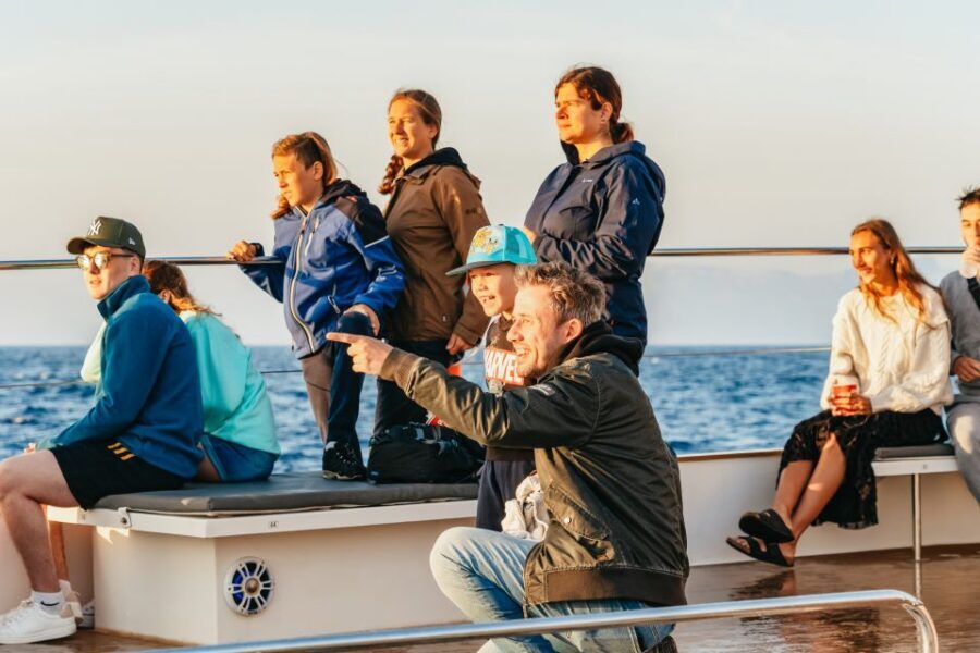 Port d'Alcudia: Sunrise at Sea & Dolphin Watching Boat Tour - Dolphin watching on the north coast: how the crew manages respectful contact