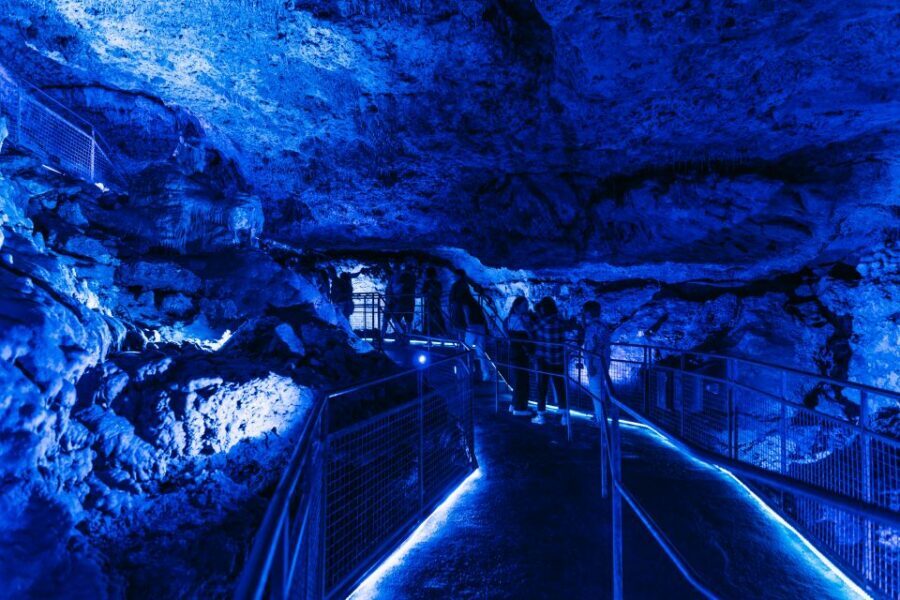 Porto Cristo: Caves of Hams Entry Ticket - Blue Cave: documentary viewing under LED blue lighting