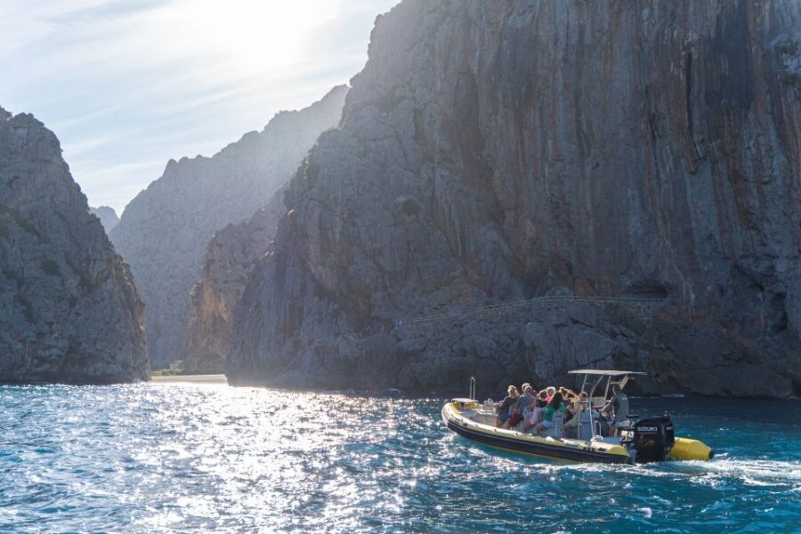 Soller: Sa Calobra & Cala Tuent Speedboat Tour - Sa Costera: waterfall swim in a small, special bay