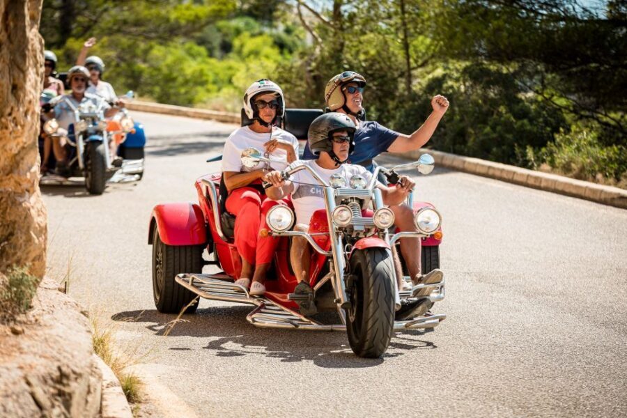 V8 Trike Tour mit Fahrer/Guide für max 4Gäste - Port Andratx: Waterfront Break and Celebrity-Spotting Energy